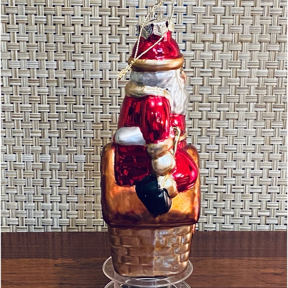 π2xHPππVTG Mercury Blown Glass Santa's Rooftop Delivery Christmas Ornament - Picture 3 of 7